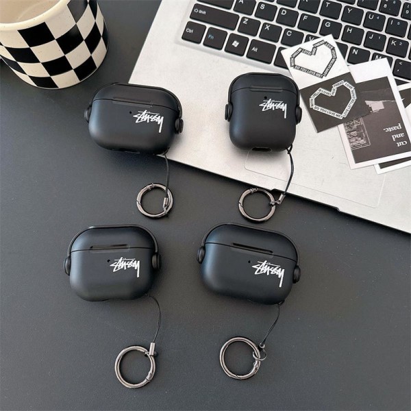 Stussy ステューシーハイブランド  AirPods4 3 pro3 2ケースストラップ airpods4カバー 耐衝撃 エアーポッズ4プロ2ケース 激安 ブランド エアーポッズ4 プロ2 3/2/1ケースブランド AirPods 4/3 Pro2/proケース メンズレディーズ