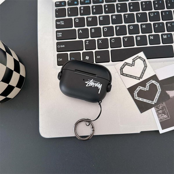 Stussy ステューシーハイブランド  AirPods4 3 pro3 2ケースストラップ airpods4カバー 耐衝撃 エアーポッズ4プロ2ケース 激安 ブランド エアーポッズ4 プロ2 3/2/1ケースブランド AirPods 4/3 Pro2/proケース メンズレディーズ