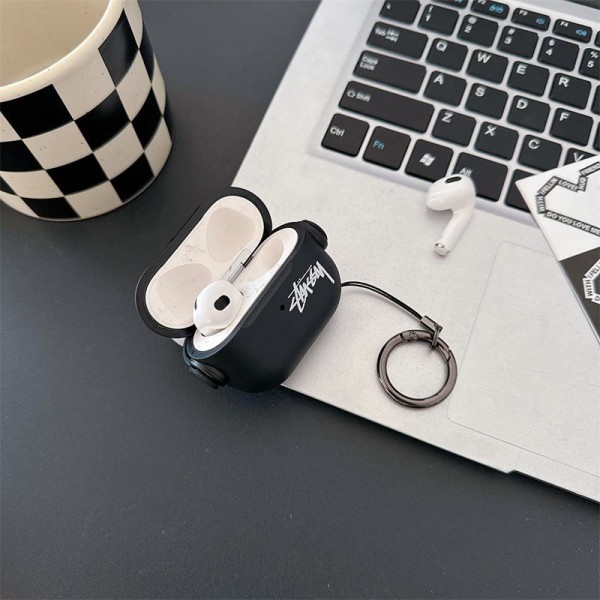 Stussy ステューシーハイブランド  AirPods4 3 pro3 2ケースストラップ airpods4カバー 耐衝撃 エアーポッズ4プロ2ケース 激安 ブランド エアーポッズ4 プロ2 3/2/1ケースブランド AirPods 4/3 Pro2/proケース メンズレディーズ