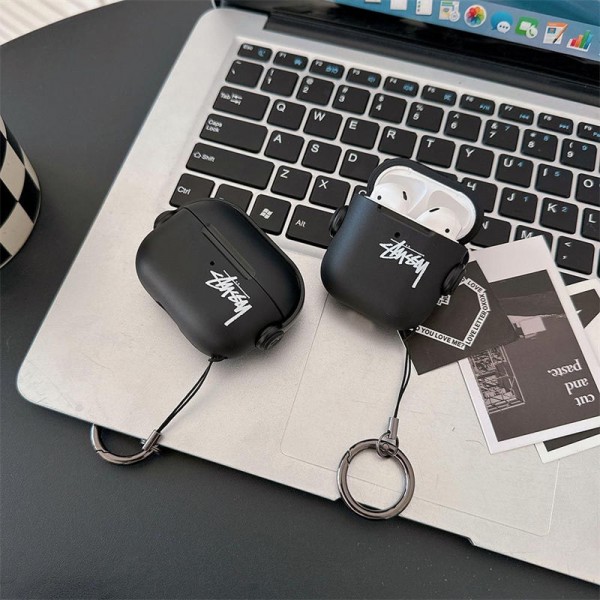 Stussy ステューシーハイブランド  AirPods4 3 pro3 2ケースストラップ airpods4カバー 耐衝撃 エアーポッズ4プロ2ケース 激安 ブランド エアーポッズ4 プロ2 3/2/1ケースブランド AirPods 4/3 Pro2/proケース メンズレディーズ