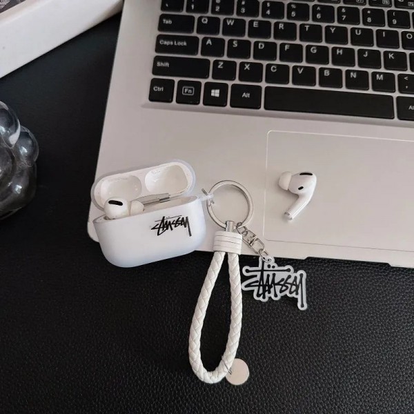 Stussy ステューシーハイブランド  AirPods4 3 pro3 2ケースストラップ airpods4カバー 耐衝撃 エアーポッズ4プロ2ケース 激安 ブランド エアーポッズ4 プロ2 3/2/1ケースブランド AirPods 4/3 Pro2/proケース メンズレディーズ