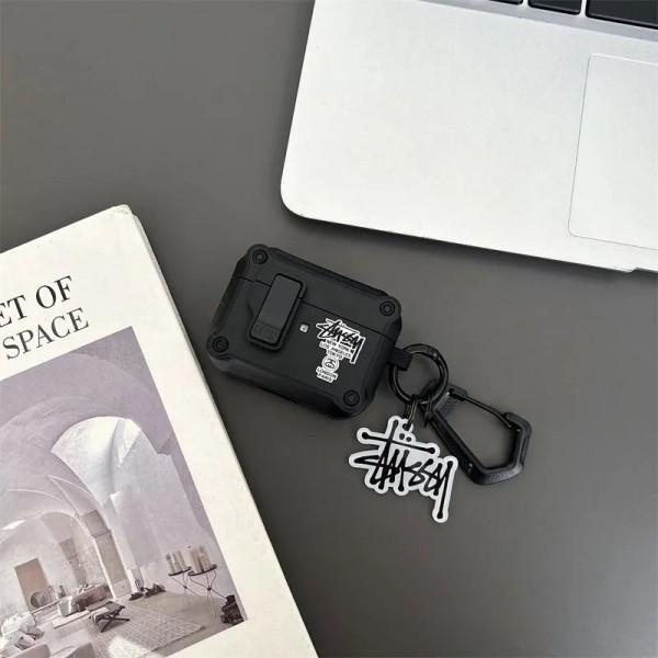 Stussy ステューシーハイブランド  AirPods4 3 pro3 2ケースストラップ airpods4カバー 耐衝撃 エアーポッズ4プロ2ケース 激安 ブランド エアーポッズ4 プロ2 3/2/1ケースブランド AirPods 4/3 Pro2/proケース メンズレディーズ