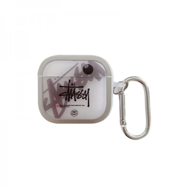 Stussy ステューシーハイブランド  AirPods4 3 pro3 2ケースストラップ airpods4カバー 耐衝撃 エアーポッズ4プロ2ケース 激安 ブランド エアーポッズ4 プロ2 3/2/1ケースブランド AirPods 4/3 Pro2/proケース メンズレディーズ