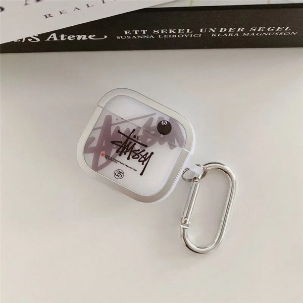 Stussy ステューシーハイブランド  AirPods4 3 pro3 2ケースストラップ airpods4カバー 耐衝撃 エアーポッズ4プロ2ケース 激安 ブランド エアーポッズ4 プロ2 3/2/1ケースブランド AirPods 4/3 Pro2/proケース メンズレディーズ