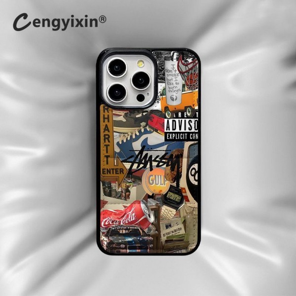 Stussy ステューシーブランドiphone 16 17 pro 15 plus 16 pro maxケースハイブランド アイフォン16 plus15 14+ 16 17pro max カバーレディースメンズ激安おしゃれiphone 17 air 16  pro max 15 14 13 12 ケース 手帳型バッグ型iphone17 air 16 15 14/13 pro max スマホケース コピー