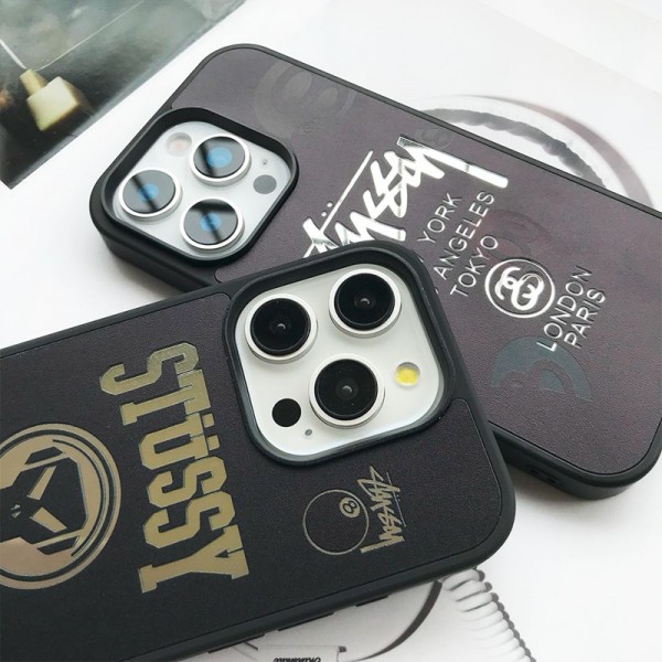 Stussy ステューシーブランドiphone 16 17 pro 15 plus 16 pro maxケースiphone 17Pro/16/14 pro/15 pro max 16 plus カバー ストラップ付 カード入れ韓国風セレブ愛用 iphone 16 15 17 air アイフォン17 16 15 14 13pro maxケース ジャケットスマホケース コピーiphone17 air 16 15 14/13 pro max スマホケース コピー