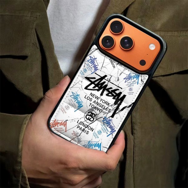 Stussy ステューシーiphone 17Pro/16/14 pro/15 pro max 16 plus 17 17eカバー ストラップ付 カード入れiphone16 17 pro air 14 15 16 plus 17ケースカバースタンド付きセレブ愛用全機種対応ハイブランドケース パロディiphone17 air 16 15 14/13 pro max 17スマホケース コピー