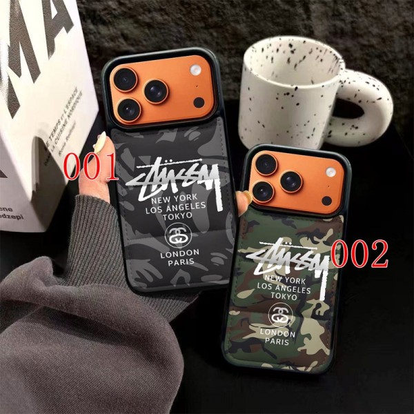 Stussy ステューシーおしゃれiphone 17 air 16  pro max 15 14 13 12 17eケース 手帳型バッグ型iphone 17Pro/16/14 pro/15 pro max 16 plus 17 17eカバー ストラップ付 カード入れ韓国風セレブ愛用 iphone 17e 16 15 17 air アイフォン17 16 15 14 13pro maxケース ジャケットスマホケース コピーセレブ愛用全機種対応ハイブランドケース パロディ