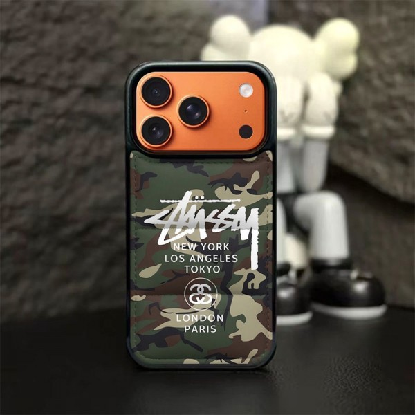 Stussy ステューシーおしゃれiphone 17 air 16  pro max 15 14 13 12 17eケース 手帳型バッグ型iphone 17Pro/16/14 pro/15 pro max 16 plus 17 17eカバー ストラップ付 カード入れ韓国風セレブ愛用 iphone 17e 16 15 17 air アイフォン17 16 15 14 13pro maxケース ジャケットスマホケース コピーセレブ愛用全機種対応ハイブランドケース パロディ