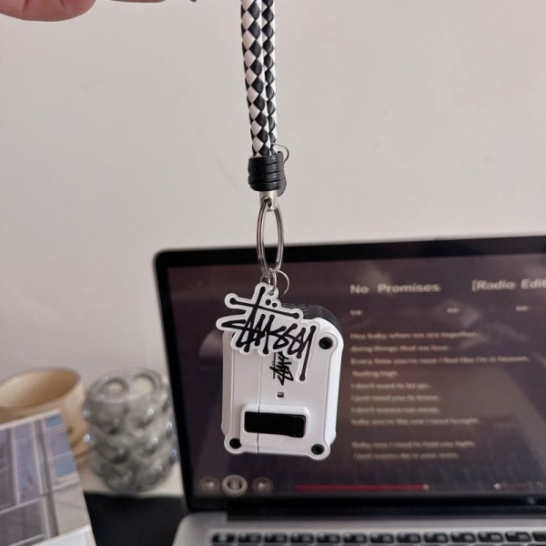 Stussy ステューシーハイブランド AirPods4 3 pro3 2ケースストラップ airpods4カバー 耐衝撃 エアーポッズ4プロ2ケース 激安 ブランド エアーポッズ4 プロ2 3/2/1ケースブランド AirPods 4/3 Pro2/proケース メンズレディーズ