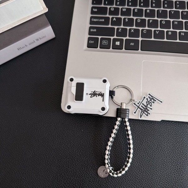 Stussy ステューシーハイブランド AirPods4 3 pro3 2ケースストラップ airpods4カバー 耐衝撃 エアーポッズ4プロ2ケース 激安 ブランド エアーポッズ4 プロ2 3/2/1ケースブランド AirPods 4/3 Pro2/proケース メンズレディーズ