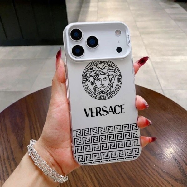 Versace ヴェルサーチハイブランド アイフォン16 plus15 14+ 16 17pro max カバーレディースメンズ激安iphone 17Pro/16/14 pro/15 pro max 16 plus カバー ストラップ付 カード入れセレブ愛用全機種対応ハイブランドケース パロディiphone17 air 16 15 14/13 pro max スマホケース コピー