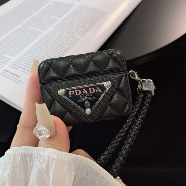 Prada プラダハイブランド  AirPods4 3 pro3 2ケースストラップ airpods4カバー 耐衝撃 エアーポッズ4プロ2ケース 激安 ブランド エアーポッズ4 プロ2 3/2/1ケースブランド AirPods 4/3 Pro2/proケース メンズレディーズ