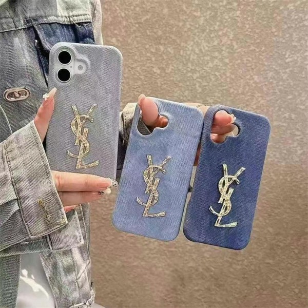 Ysl イブサンローランiphone 16/14 pro/15 pro max 16 plus カバー ストラップ付 カード入れ韓国風セレブ愛用 iphone 16 15 アイフォン16 15 14 13pro maxケース ジャケットスマホケース コピーセレブ愛用全機種対応ハイブランドケース パロディiphone16 15 14/13 pro max スマホケース コピー