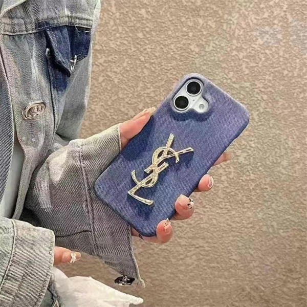 Ysl イブサンローランiphone 16/14 pro/15 pro max 16 plus カバー ストラップ付 カード入れ韓国風セレブ愛用 iphone 16 15 アイフォン16 15 14 13pro maxケース ジャケットスマホケース コピーセレブ愛用全機種対応ハイブランドケース パロディiphone16 15 14/13 pro max スマホケース コピー