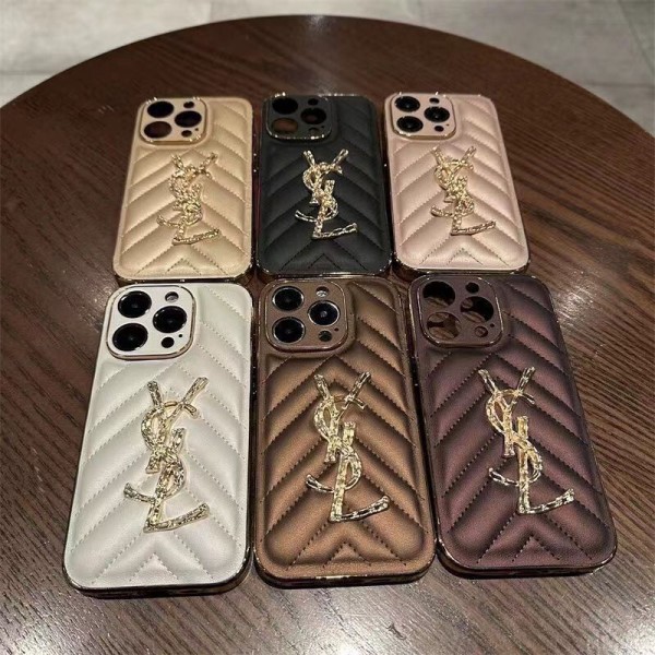 Ysl イブサンローランiphone 17Pro/16/14 pro/15 pro max 16 plus カバー ストラップ付 カード入れ イブサンローランiphone16 17 pro 14 15 16 plusケースカバースタンド付きセレブ愛用全機種対応ハイブランドケース パロディiphone17 16 15 14/13 pro max スマホケース コピー