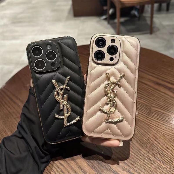 Ysl イブサンローランiphone 17Pro/16/14 pro/15 pro max 16 plus カバー ストラップ付 カード入れ イブサンローランiphone16 17 pro 14 15 16 plusケースカバースタンド付きセレブ愛用全機種対応ハイブランドケース パロディiphone17 16 15 14/13 pro max スマホケース コピー