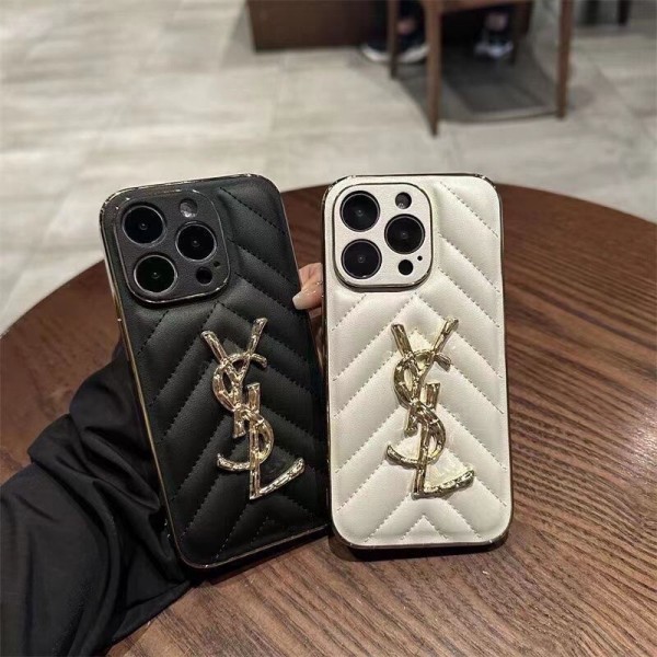 Ysl イブサンローランiphone 17Pro/16/14 pro/15 pro max 16 plus カバー ストラップ付 カード入れ イブサンローランiphone16 17 pro 14 15 16 plusケースカバースタンド付きセレブ愛用全機種対応ハイブランドケース パロディiphone17 16 15 14/13 pro max スマホケース コピー