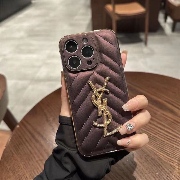 Ysl イブサンローランiphone 17Pro/16/14 pro/15 pro max 16 plus カバー ストラップ付 カード入れ イブサンローランiphone16 17 pro 14 15 16 plusケースカバースタンド付きセレブ愛用全機種対応ハイブランドケース パロディiphone17 16 15 14/13 pro max スマホケース コピー