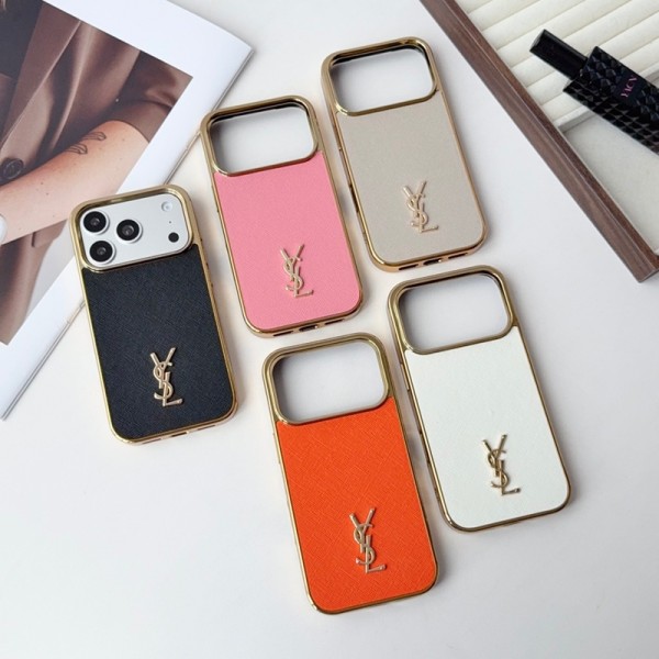 Ysl イヴサンローランブランドiphone 16 17 pro 15 plus 16 pro max 17eケースiphone16 17 pro air 14 15 16 plus 17ケースカバースタンド付き韓国風セレブ愛用 iphone 17e 16 15 17 air アイフォン17 16 15 14 13pro maxケース ジャケットスマホケース コピーセレブ愛用全機種対応ハイブランドケース パロディ