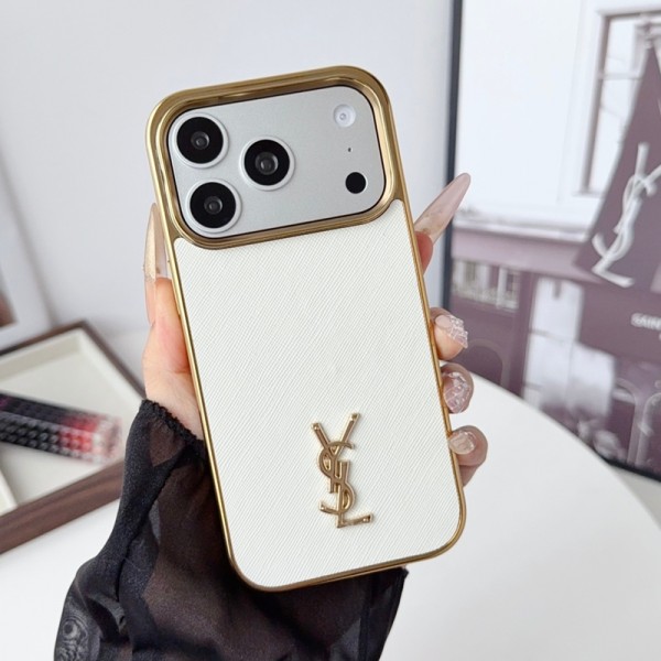Ysl イヴサンローランブランドiphone 16 17 pro 15 plus 16 pro max 17eケースiphone16 17 pro air 14 15 16 plus 17ケースカバースタンド付き韓国風セレブ愛用 iphone 17e 16 15 17 air アイフォン17 16 15 14 13pro maxケース ジャケットスマホケース コピーセレブ愛用全機種対応ハイブランドケース パロディ