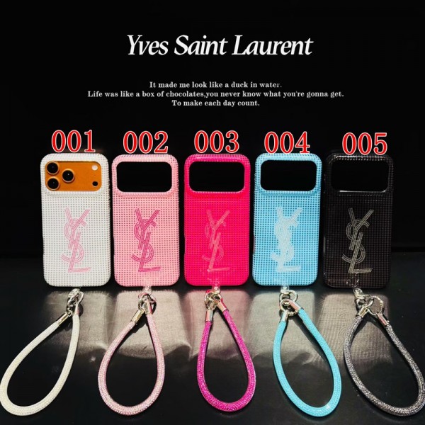 Ysl イヴサンローランブランドiphone 18 Pro max 16 17 pro 15 plus 16 pro max 17eケースiphone 18/17Pro/16/14 pro/15 pro max 16 plus 17 17eカバー ストラップ付 カード入れ韓国風セレブ愛用 iphone 18 17e 16 15 17 air アイフォン17 16 15 14 18pro maxケース