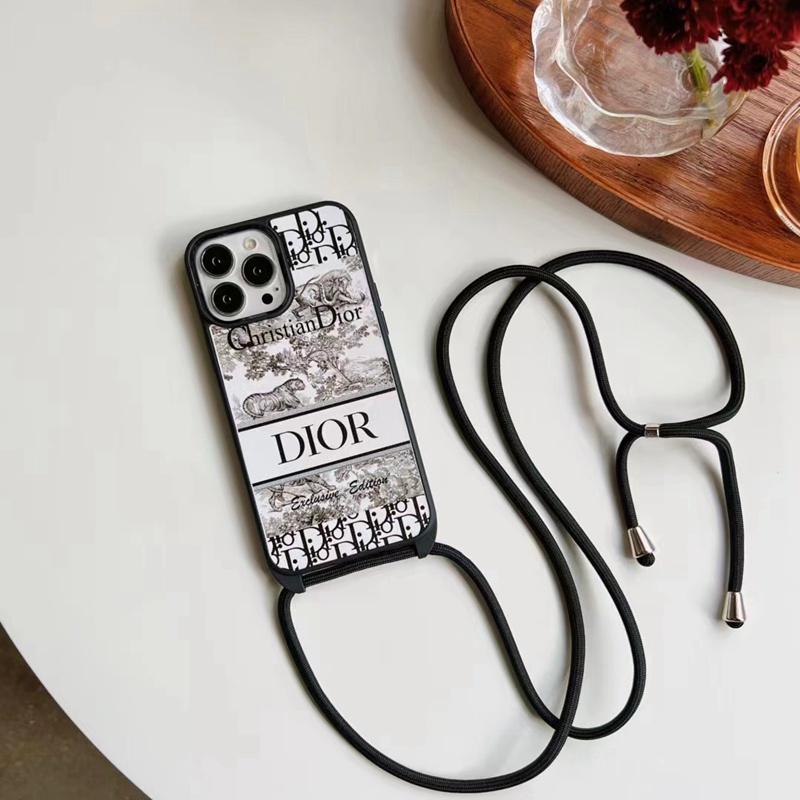 Dior iphone 14/14 pro/14 pro max xs/8/7 plusカバー ストラップ付 カード入れ韓国風セレブ愛用 iphone 14 アイフォン 