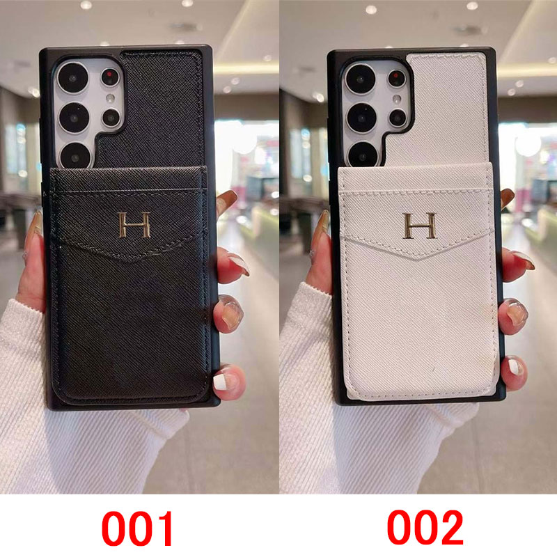 Hermes エルメス ストラップ付 カード入れSamsung S22 S23 Ultra S24ケース