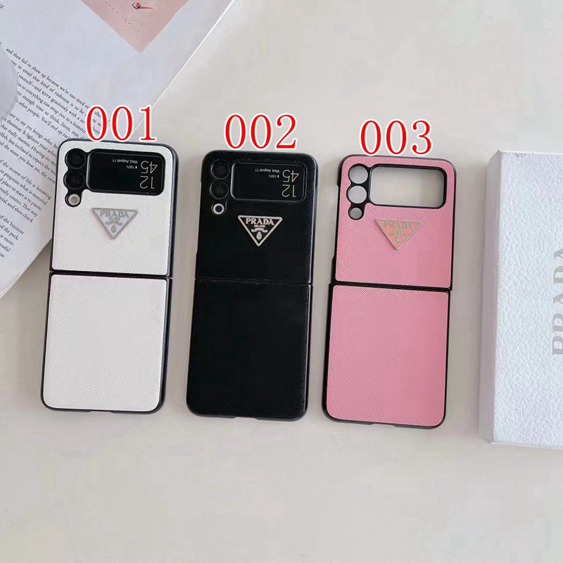 Prada ブランドgalaxy z flip 4 fold4 2022ケースハイブランド