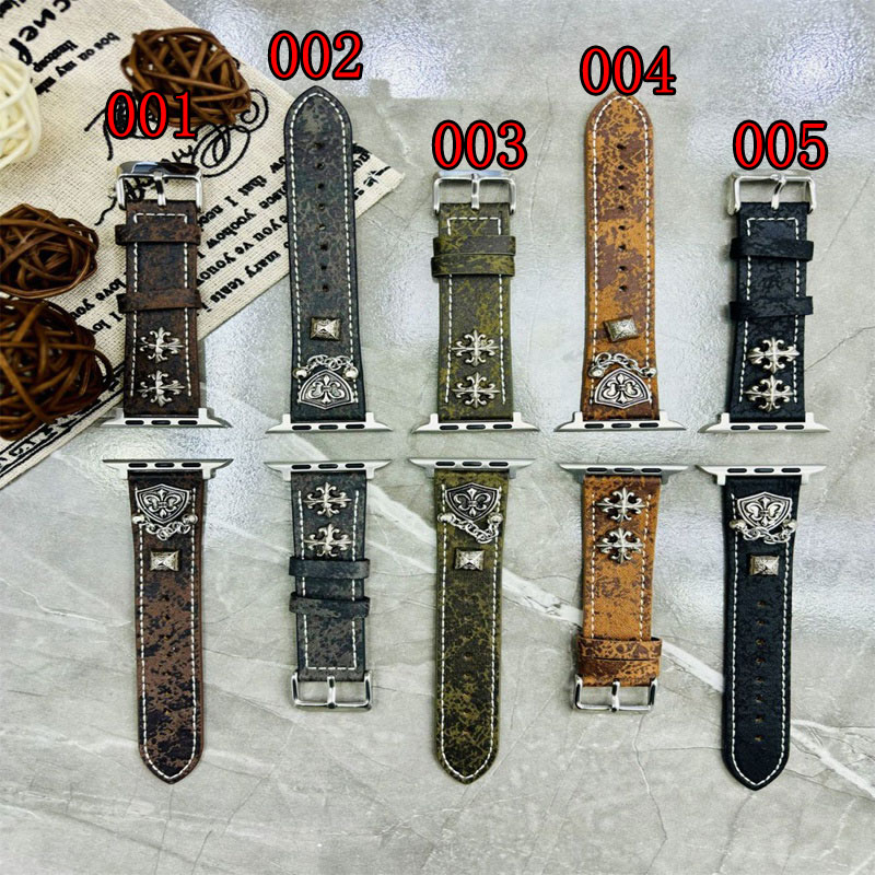 Chrome Heartsアップルウォッチ11 10 9バンド