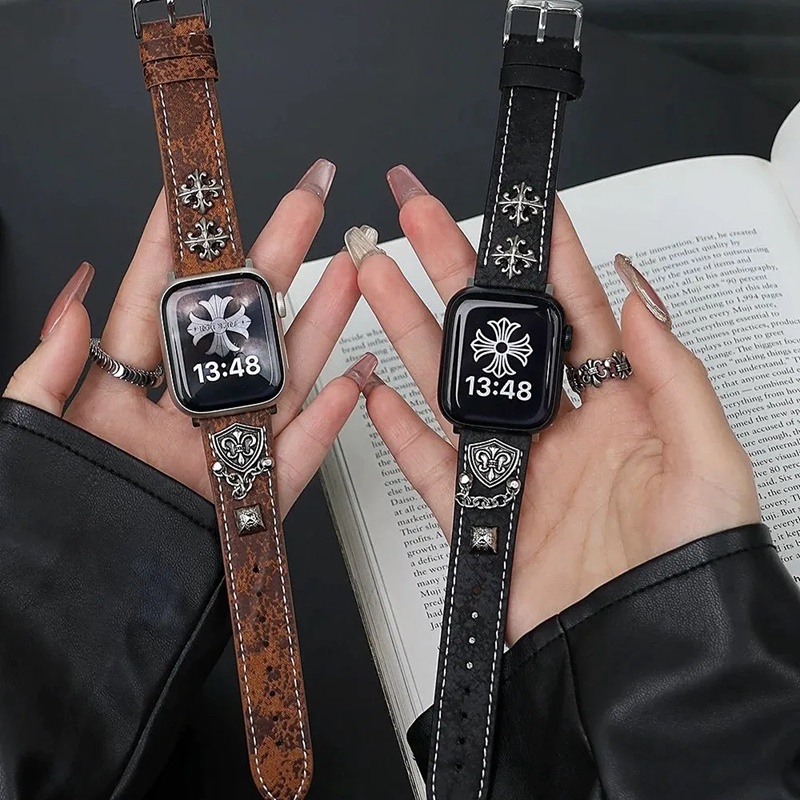 Chrome Heartsアップルウォッチ11/se3/10/9/8バンド