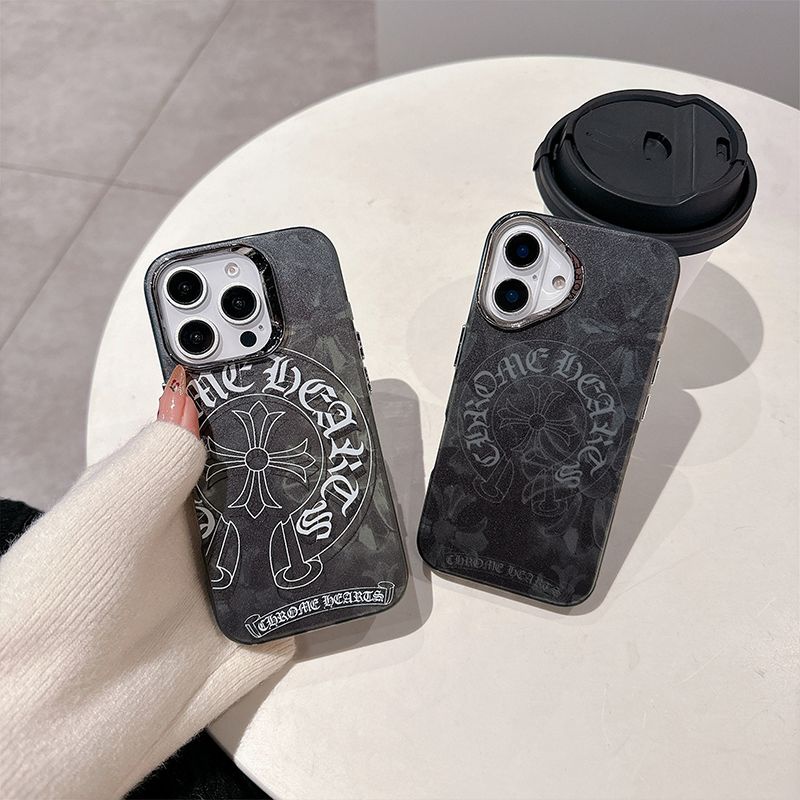  Chrome Heartsアイフォン16 plus 15 16 17pro max カバー