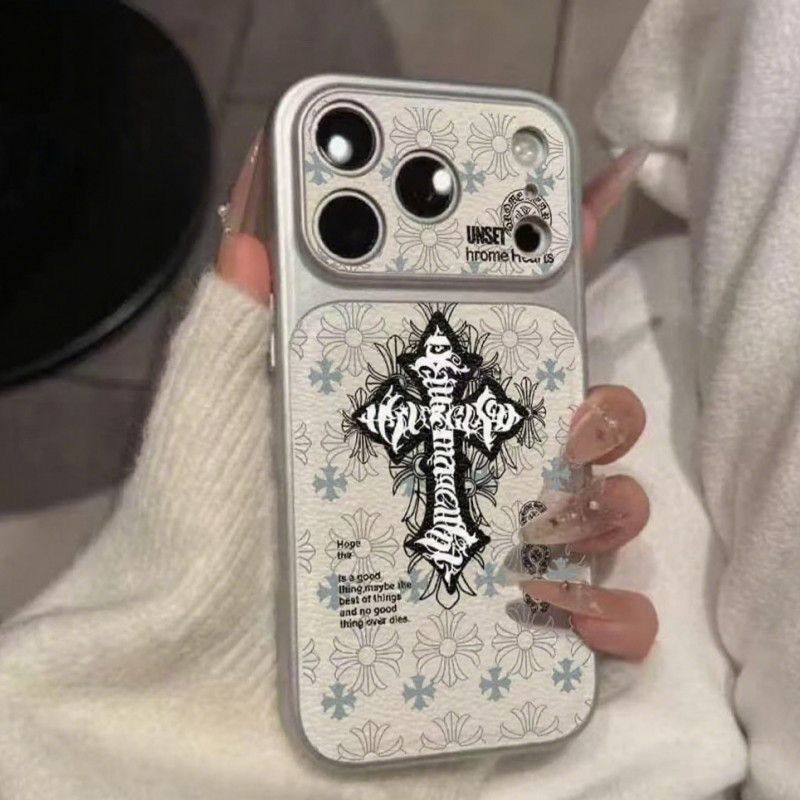Chrome Heartsアイフォン16 plus 15 16 17pro max カバー