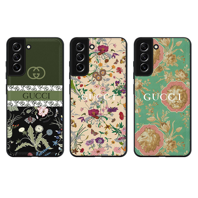 GalaxyS21/S21+/S21 Ultraスマホケース Gucci シリコン 花柄