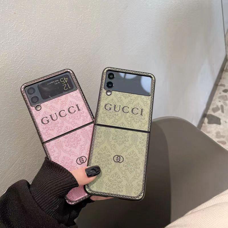 ハイブランドGucci グッチ ギャラクシー Z Flip4/3 レディースメンズ激安おしゃれ Galaxy Z Flip3/4ケース 折り畳み 激安革製Galaxy Z Flip4/3カバー 韓国風セレブ愛用ジャケットスマホケース コピー