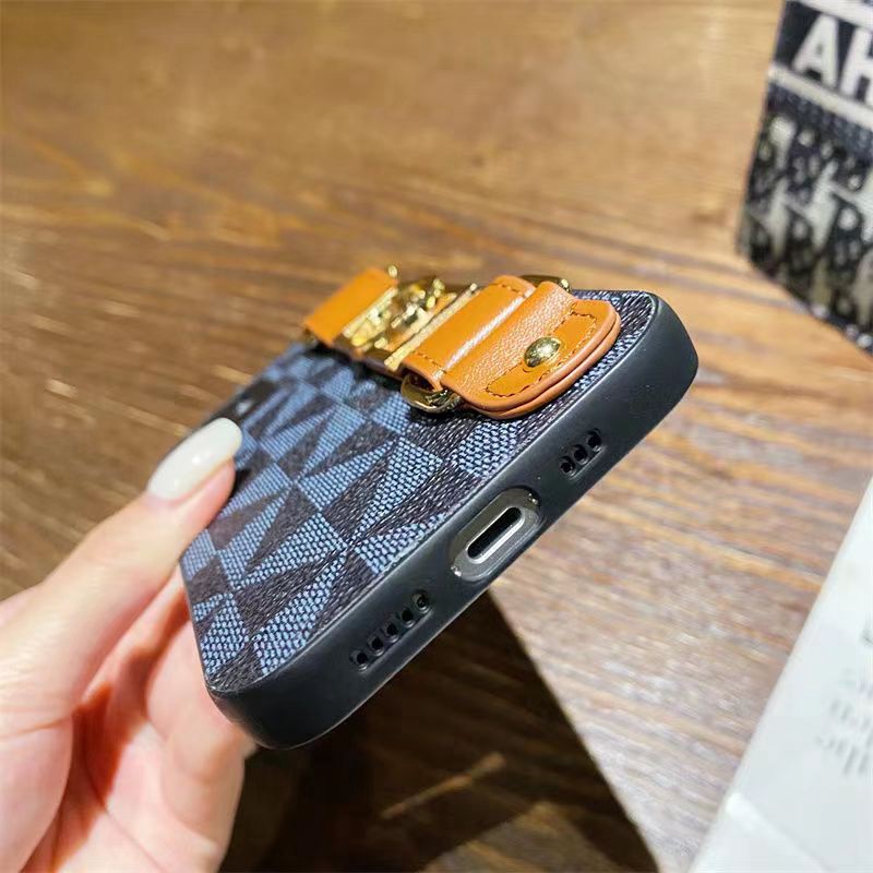 Lv ルイヴィトンiphone 15/14 proカバー ストラップ付 カード入れsamsung s22 s23 ultraケースカバースタンド付き韓国風